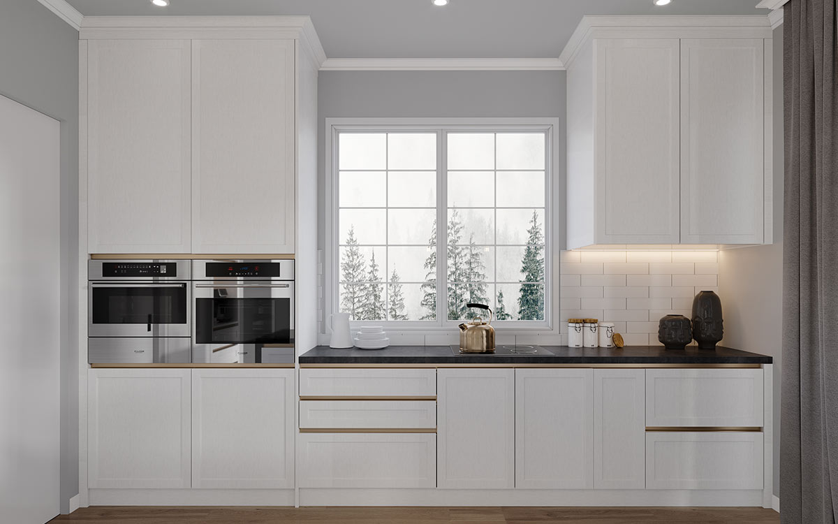 Contemporary kitchen in Duddingston
